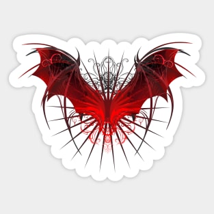 Red dragon wings ( Bat wings ) Sticker